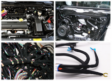 Load image into Gallery viewer, Wiring harness tape / automotive wrapping polyester cloth wiring protection, 19mm x 25m, Black, Orange