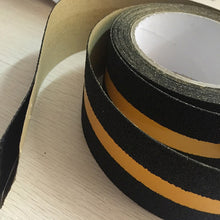 Load image into Gallery viewer, Anti slip tape for outdoor stairs, with yellow reflective strip in middle | 5m/ 18m