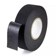 Load image into Gallery viewer, Automotive wire harness tape cloth wiring loom tape for bundling, 19mm x 25m, Black
